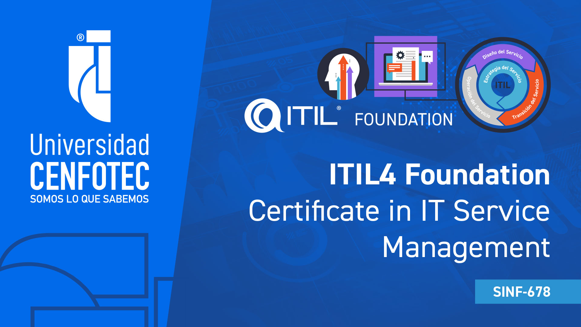 ITIL4® Foundation Certificate in IT Service Management con examen de certificación