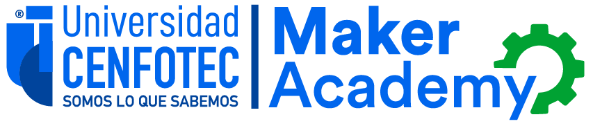 Logo Maker Academy Maker Academy - Universidad CENFOTEC